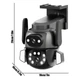 Камера наружная поворотная уличная двойная WIFI DOUL CAM Q-821 FULL-HD 4Mp до 128 Гб Ночная сьемка - изображение 5