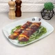 Прямоугольное стеклянное блюдо для шашлыка 34,5*23,5 см - изображение 1