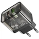 Мережевий зарядний пристрій HOCO N34 Dazzling dual-port PD20W+QC3.0 charger Transparent Black (6931474799166) - изображение 4