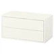 Шкаф IKEA ЭКЕТ, 2 ящика, белый, 70x35x35 см, 003.339.47 - изображение 1