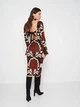 Платье приталенного кроя с декольте на спине для женщины H&M 1153680-6 34(XS) Комбинированный - изображение 4