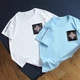 Женская футболка с вышитым кожаным карманом 50 голубой FW1-Kyshenya-Blue-50 Ladan - изображение 2