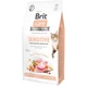 Сухой корм для привередливых кошек Brit Care Cat GF Sensitive Digestion & Delicate Taste с индейкой и лососем 7 кг - изображение 1