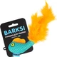 Игрушка для кошек Barksi Рыбка с колокольчиком и перьями 8 х 5 см Ментолова (3436) (2007033059621) - изображение 2