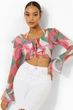 Топ сіточкою з абстрактним принтом S Boohoo - изображение 1