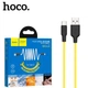 Кабель Hoco USB - Type-C 1метр 3A силикон X21 Plus Yellow (X21_C_Yellow) - изображение 1