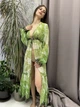 Халат пляжный женский в пол из шифона 98-п.з One size (S-L) Зеленый (2000012481017) - изображение 6