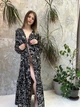 Халат пляжный женский в пол из креп-шифона 98-170/001 One size (S-L) Черный (2000012493010) - изображение 6