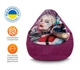 Кресло-мешок iPuff Harley Quinn Bit бордовое флок XXXL 100 × 135 см - изображение 1