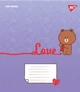 Набор тетрадей ученических YES А5 12 листов в косую линию Line Friends Love letter 25 шт (766934) - изображение 2