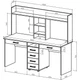 Компьютерный стол для 2 детей с пеналом Kidsbunkbed 163 х 60 х 145 см дуб сонома белый - изображение 2