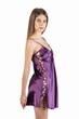 Ночная рубашка женская из атласа со шнуровкой по бокам Felisiya Lingerie Сливовое вино 23-076 S - изображение 5