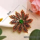 Брендовая брошь волшебный цветок, Wuli&baby 5*5см, 0913315-9G - изображение 5