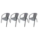 Комплект 4шт. садовых стульев с искусственного ротанга Garden Chair Prato SC-039P Серый - изображение 1