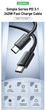 Кабель Rocoren Type-C (USB-C) Type C PD 240W 2м Чорний - изображение 3