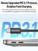 Кабель Rocoren Type-C (USB-C) Type C PD 240W 2м Чорний - изображение 4
