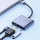 Адаптер перехідник USB Type-C перехідник Хаб 3 в 1 HDTV (HDMI) USB 3.0 Type-C (PD) Silver - изображение 2