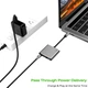 Адаптер перехідник USB Type-C перехідник Хаб 3 в 1 HDTV (HDMI) USB 3.0 Type-C (PD) Silver - изображение 5