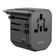 Перехідник для розеток HOCO Walker three-port PD20W universal conversion charger AC15 |2USB/Type-C| black - изображение 1