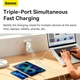 Адаптер мережевий Baseus Type-C to Typc-C cable Gan5 Pro Fast Charger |1USB/2Type-C, PD/QC, 140W/5A| (CCGP100202) - зображення 10