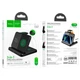 Зарядка Qi Pass folding 3-in-1 wireless fast charger CQ7 (iWatch + SAM) |15W| чорна - зображення 4
