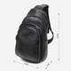 Сумка-слинг мужская кожаная Vintage leather-20684 Черная - изображение 9