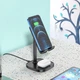 Зарядка Qi HOCO Thorough 2-in-1 stand with wireless fast charging CW37 |5-15W Max, PD/QC, 178mm| White - зображення 10