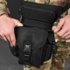 Поясна Сумка на ногу Cordura 1000D із 5-ма кишенями чорна розмір 30,5x12,5x22,8 см - зображення 3