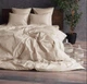 Комплект постільної білизни Soft fall сатин страйп півтораспальний 150 x 215 см 2 х 70 х 70 см бежевий - изображение 1