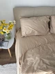 Комплект постільної білизни Soft fall сатин страйп півтораспальний 150 x 215 см 2 х 70 х 70 см бежевий - изображение 3
