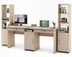 Компьютерный стол с пеналом для 2 детей Kidsbunkbed 245 х 60 х 149 см цвет дуб молочнный - изображение 1
