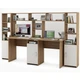 Компьютерный стол с пеналами и надстройкой для 2 детей Kidsbunkbed 245 х 60 х 149 см цвет дуб сонома белый - изображение 1