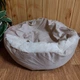 Круглый уютный лежак для котов, кошек с капюшоном 50см - изображение 6