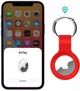 Защитный силиконовый чехол брелок для Apple Airtag на ключи / рюкзак / ошейник, красный (80209547) - изображение 3