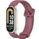 Ремешок силиконовый с металлическим креплением Mi Jobs Premium Comfort для фитнес браслета Xiaomi Mi Band 10/9/8 Марсала + розовое золото (mrk3857) - изображение 1