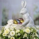 Пасхальный декор из керамики в виде белых кроликов H. B. Kollektion - изображение 2