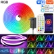 Розумна неонова світлодіодна стрічка RGB 5м із синхронізацією музики (12-24 В, 84 світлодіодів/м) 30 режимів у додатку TUYA/Smart Life - зображення 1