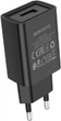 Сетевое зарядное устройство Borofone BA68A Glacier Single Port Charger Black - изображение 1
