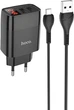 Сетевое зарядное устройство Hoco C86A Illustrious Dual Port Charger with digital display Set (Micro) Black - изображение 1