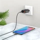 Сетевое зарядное устройство Hoco C86A Illustrious Dual Port Charger with digital display Set (Micro) Black - изображение 4
