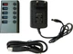 USB-хаб Dynamode 5 портів USB 3.0 - 4xUSB3.0 передача даних + 1x2.4А для зарядки, БЖ 2.5А/12В, метал (DM-UH-P405-G) - зображення 4
