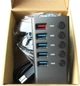USB-хаб Dynamode 5 портів USB 3.0 - 4xUSB3.0 передача даних + 1x2.4А для зарядки, БЖ 2.5А/12В, метал (DM-UH-P405-G) - зображення 10