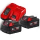 Набір акумуляторів + зарядний пристрій Milwaukee M18 NRG-502С; M18 B5x2, M12-18FC (4933471980) - зображення 2