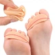 Силіконова міжпальцевий коректор елайнер на три пальці Hallux Valgus Beige - изображение 3