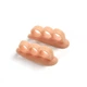 Силіконова міжпальцевий коректор елайнер на три пальці Hallux Valgus Beige - изображение 5