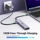 Хаб Ugreen CM478 USB Type-C to HDMI USB 3.0*4 (90403190/15495) - изображение 4