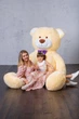 Огромный мягкий мишка Yarokuz Уильям 250 см Персиковый (YK0072) - изображение 4