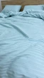Комплект постельного белья Страйп-сатин Luxe полуторный простыня на резинке 90х200х20 наволочки 50х70 мята - изображение 6
