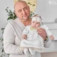 Костюм для крещения девочки Мамине Сонечко Корона большая золото 62 велюр айвори кружево молоко (11234-1) - изображение 5