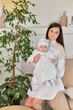 Костюм для крещения девочки Мамине Сонечко Корона маленькая серебренная вышивка 68 белый велюр (11235-2) - изображение 3